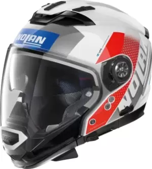 Nolan N70-2 GT Celeres N-Com Helmet, white-red-blue, Size S, white-red-blue, Size S