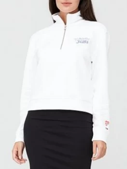 Tommy Jeans Summer Mock Neck Sweatshirt - White