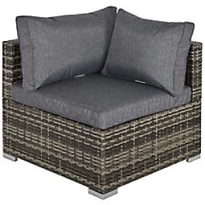 Outsunny Rattan Corner Sofa 860-137CG Deep Grey