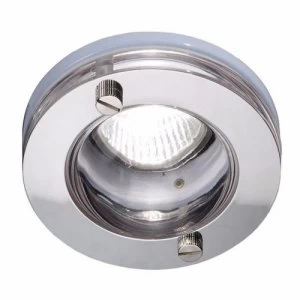 KnightsBridge IP65 GU10 Decorative Bathroom Downlight - Clear Glass