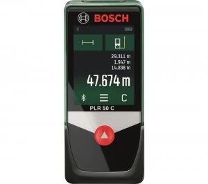 Bosch PLR 50 C Digital Laser Measure - Green & Black, Green