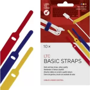 Label the Cable LTC 1130 19" Hook-and-loop cable tie Yellow, Blue, Red