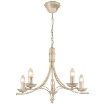 Lamkur Lighting - Luca Traditional Chandeliers White, 5x E14