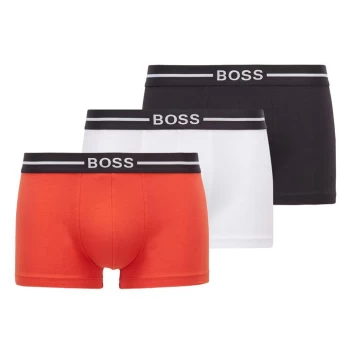 Hugo Boss 3 Pack Organic Trunks Red/White/Black Size L Men