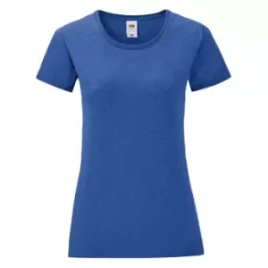 Fruit Of The Loom Womens/Ladies Iconic T-Shirt (S) (Heather Royal)