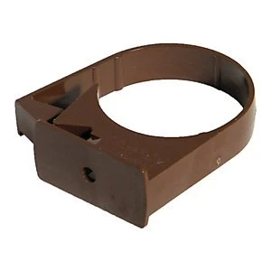 FloPlast RCM1BR MiniFlo 50mm Round Downpipe Pipe Clip - Brown Pack of 2