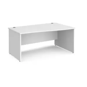 Office Desk Right Hand Wave Desk 1600mm White Top And Panel End Leg Maestro 25