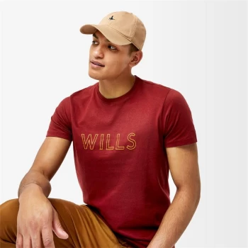 Jack Wills Manorhill Graphic T-Shirt - Damson