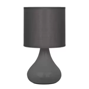 Premier Housewares Bulbus Ceramic Minimalist Table Lamp - Grey