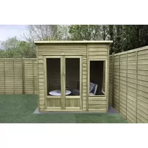 Forest Garden Oakley 7 x 5ft Overlap Pent Summerhouse with Assembly