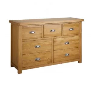 Woburn Oak 3 Over 4 Drawer Chest Brown