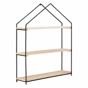 Premier Housewares Brixton House Shelf Unit, black