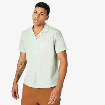 Jack Wills Chiltern Short Sleeve Revere Shirt - Pale Green