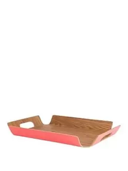 Navigate Coral Willow Wood Serving Tray