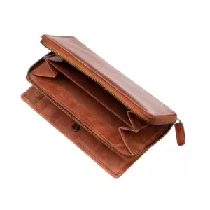 PRIMEHIDE Arizona Collection Large Leather Purse - Brown