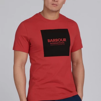 Barbour International Mens Block T-Shirt - Root Red - L