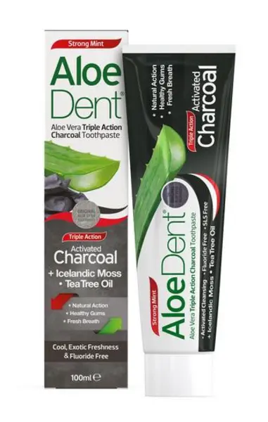 AloeDent Charcoal Fluoride Free ToothPaste 100ml