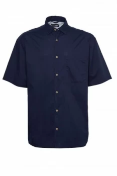 Mens French Connection Indigo Overwashed Poplin Shirt Blue