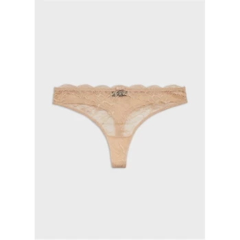 Emporio Armani Virtual Lace Thong Nude Size L Women