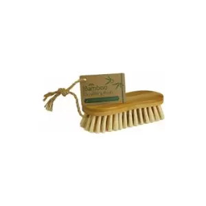 JVL Hand Scrubbing Brush with Hemp Loop, Natural, Bamboo