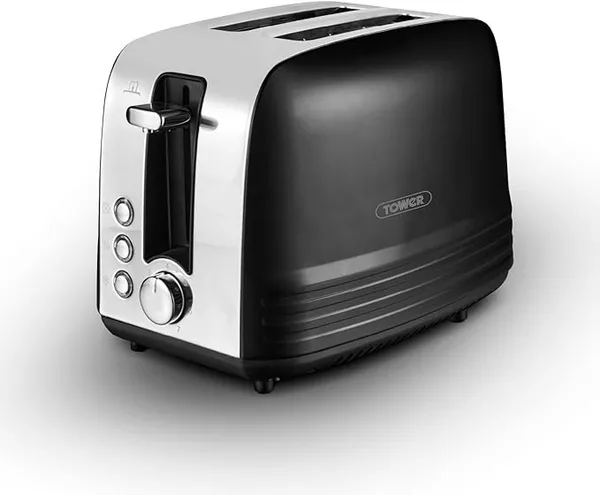 Tower Ash 2 Slice Toaster - Black T20080BLK