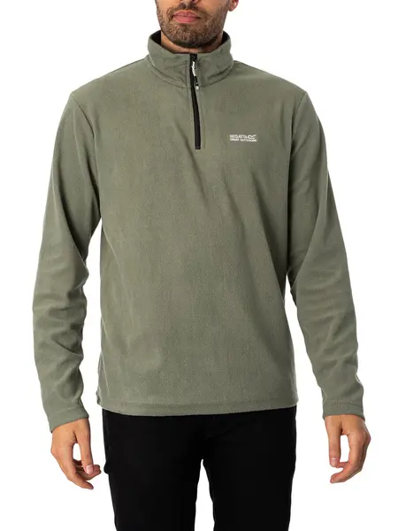 Regatta Thompson Lightweight Half Zip Sweatshirt Agave Green Ash XL