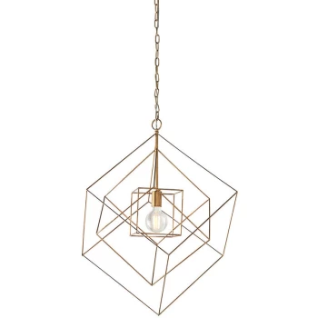 Merano Lighting - Merano Pescara Pendant Ceiling Light Antique Gold Leaf