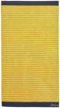 Joules Harbour Stripe Patterned Bath Towel - Gold