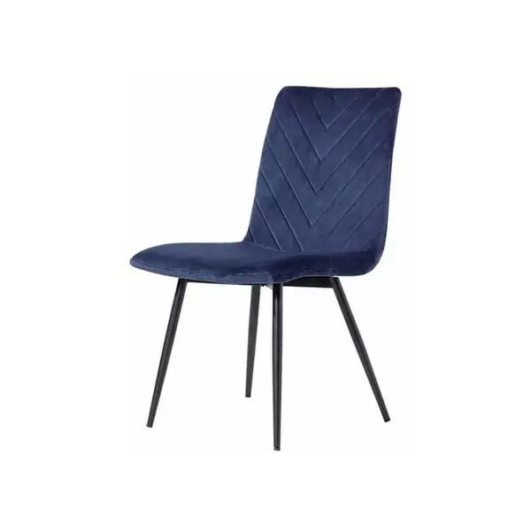 KETTLE HOME LTD Retro Dining Chair - Velvet - L54.5 x W44 x H89cm - Blue KettleHomeLtdCH66-BL-V