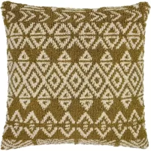 Furn Hatho Cushion Cover (One Size) (Natural/Moss) - Natural/Moss