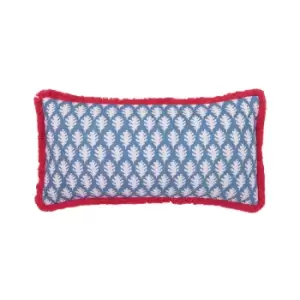 Joules Diagonal Clipped Cushion 30cm x 60cm, Multi