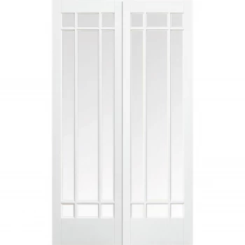 Manhattan - Glazed White - Primed Internal Door - 1981 x 1168 x 40mm