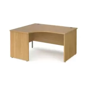 Office Desk Left Hand Corner Desk 1400mm Oak Top And Panel End Leg Maestro 25