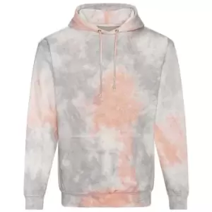 Awdis Unisex Adult Tie Dye Hoodie (S) (Grey Pink Marble)