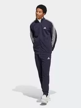 adidas Sportswear Sportswear Basic 3-stripes French Terry Tracksuit, Navy, Size S, Men