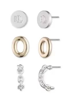 Ladies Lauren Ralph Lauren Jewellery Chainlink Trio Earrings 14G00202