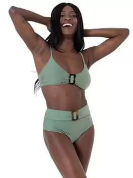 DORINA Midi Bikini Brief, Green, Size 8, Women