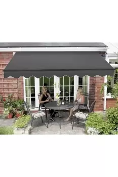 Grosvenor Easy Fit Grey Awning - Size: 2.5mtr - Polyester/Aluminium/Steel