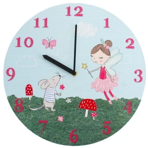 Fleur the Fairy & Marvin the Mouse Wall Clock