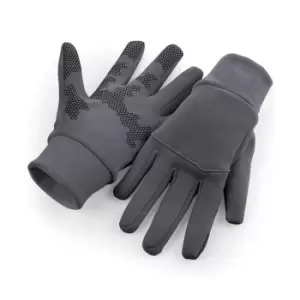 Beechfield Unisex Adults Softshell Sports Tech Gloves (L/XL) (Light Graphite)