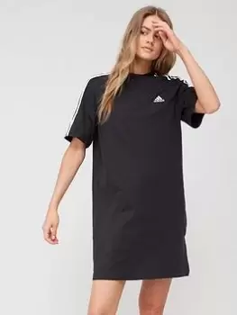 adidas Essentials Boyfriend T-Shirt Dress - Black, Size L, Women