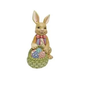 Bunny With Easter Basket Mini Figurine