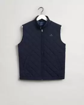 GANT Men Quilted Windcheater Vest (L) Blue