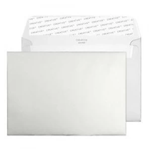 Creative Metallic Coloured Envelopes C6 Peel & Seal 114 x 162mm Plain 130 gsm Metallic Silver Pack of 500