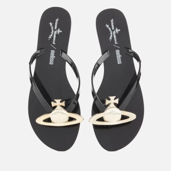 Vivienne Westwood for Melissa Womens Harmonic Orb Flip Flops - Black Orb - UK 3