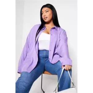 I Saw It First Purple Plus Size Lightweight Ultimate Oversized Shirt - Purple