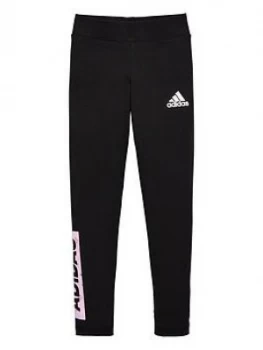 adidas Comfort Tights - Black, Size 5-6 Years, Women