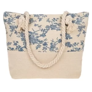 Blue Chintz Tote Bag Pale Blue