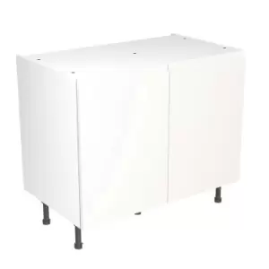 KitchenKIT J-Pull Handleless 100cm Base Unit - Matt White