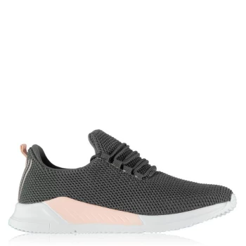 Fabric Santo Trainers Ladies - Dark Grey/Pink